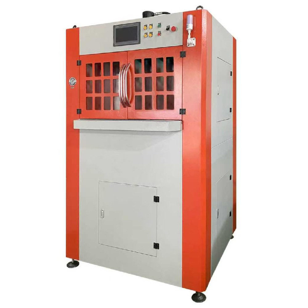 Unidirectional fluid polishing machine